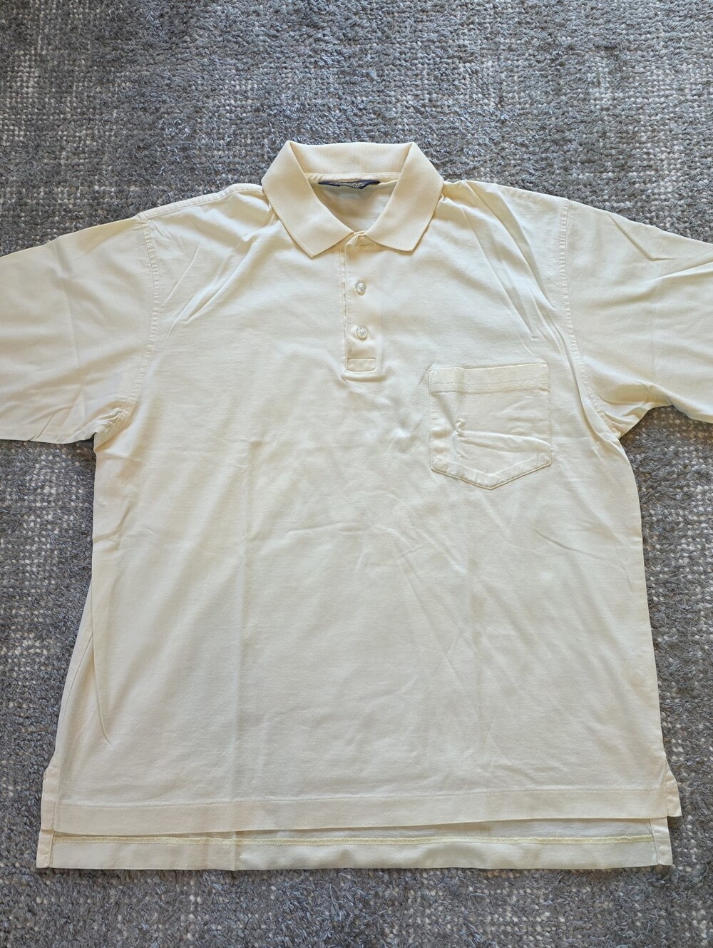 Brooks Brothers Pima Cotton Polo Shirt Med Yellow Short Sleeve Pocket